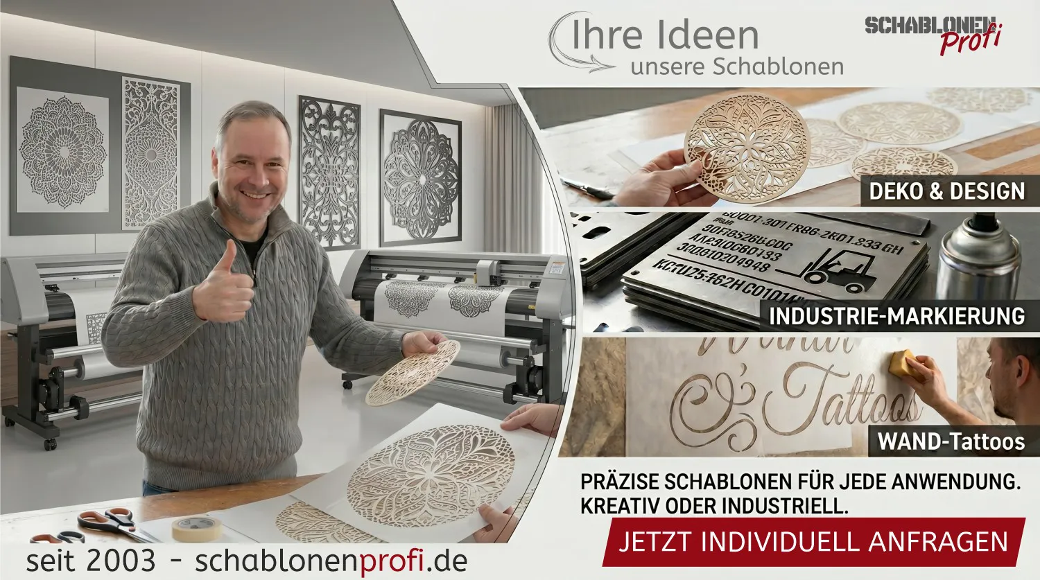 Ihre Ideen unsere Schablonen - SchablonenProfi